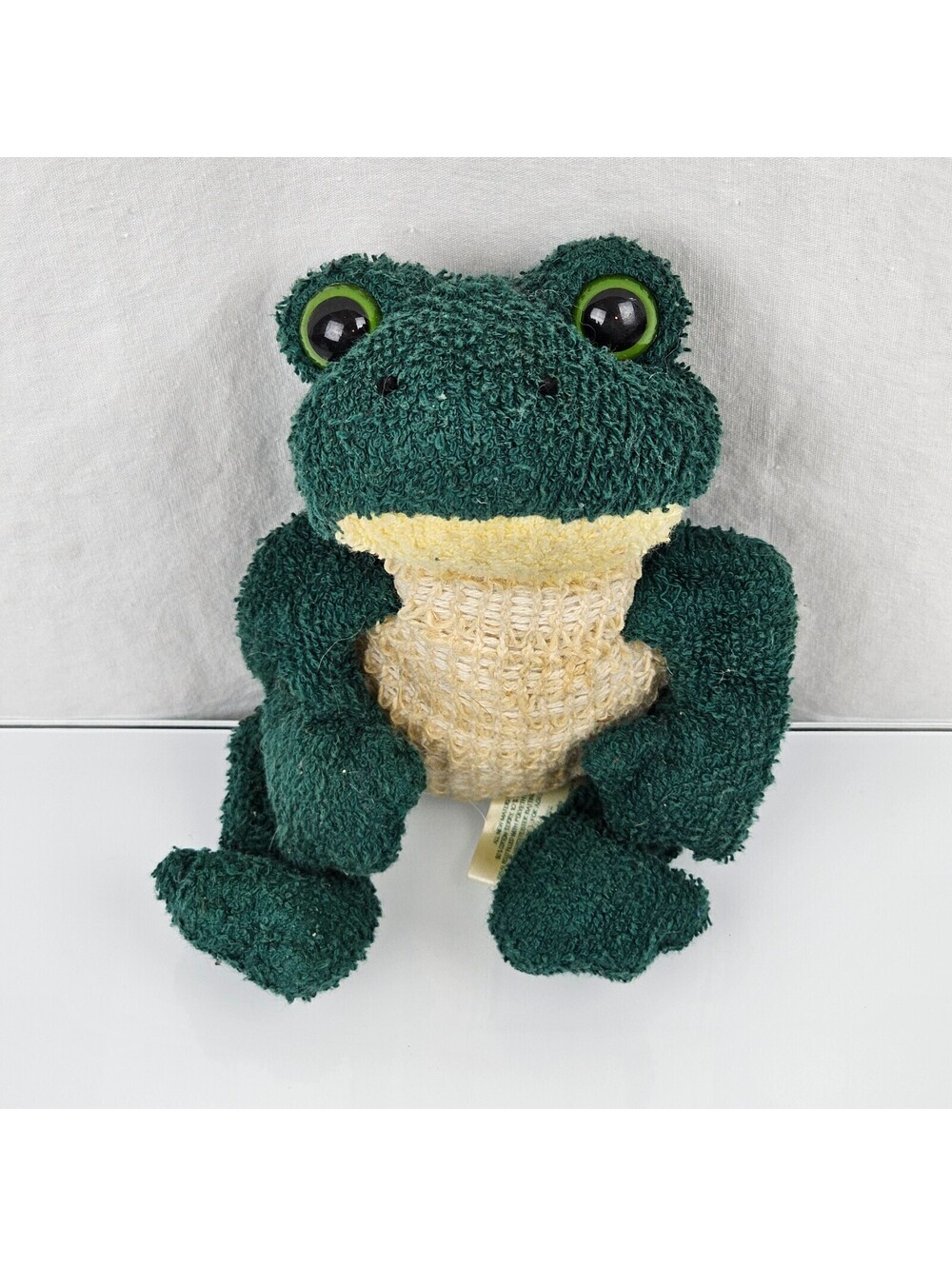 Bath Body Works Hopscotch Scrubby Buddies Frog Bath Plush Toy Scrub Washcloth